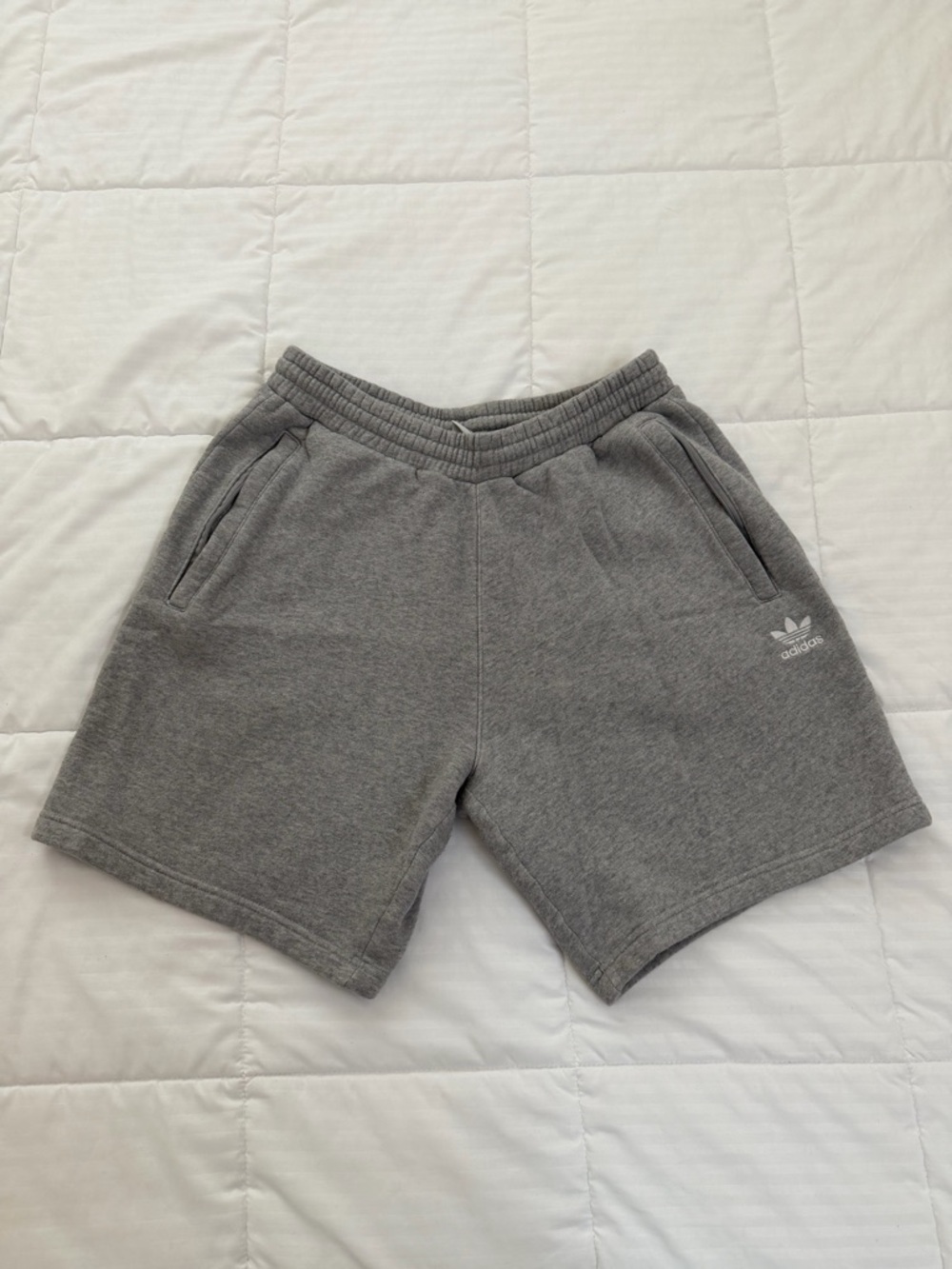 adidas Grey Trefoil Fleece Shorts